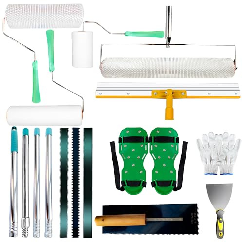 Spiked Roller for Self Leveling, Epoxy Roller Kit with Spiked Roller