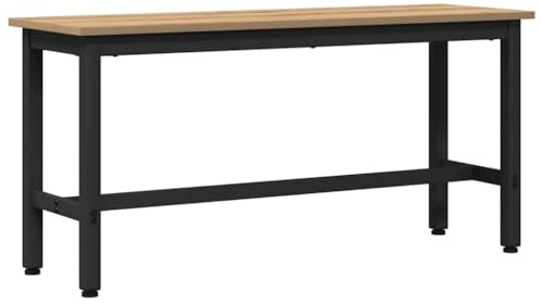 vidaXL Esstischbank 100 x 32,5 x 48,5 cm Ingenieure Holz und Stahl