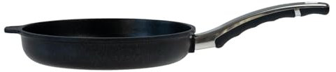 BAF Pfanne Ø 24 cm - Flacher Rand - kleine runde beschichtete Bratpfanne aus Aluminiumguss - ohne Induktion - Made in Germany