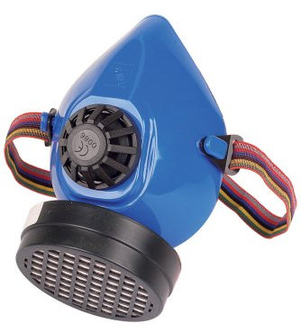 Wolfcraft Halbmaske mit Wechselfilter A1P2, CE I 4850000 I Schutz der Atemwege vor organischen Gasen und Dämpfen