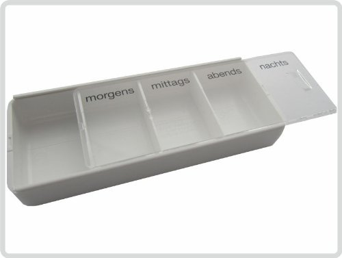 Sani-Alt Tablettendose Tablettenbox Pillenbox groß 4 Fächer * Top Qualität zum Top Preis