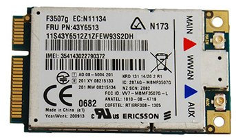 Lenovo Ericsson F3507g 43Y6513 - Módem móvil inalámbrico - PCIe Mini Card