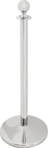 Kare Design VIP Ständer Vegas Silber (1 St.), Absperrpfosten, Abgrenzungsständer, Absperrständer, 100x36x36cm (H/B/T)