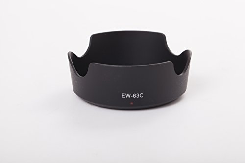 vhbw Paraluce compatibile con Canon EF-S 18-55mm IS STM 58 mm obiettivo nero, plastica, tulipano - Sostituisce EW-63C