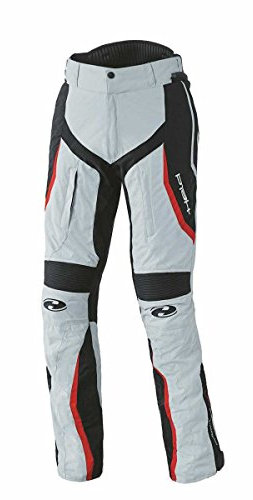 Held Link sportliche Damen Motorradhose, Farbe grau-rot, Größe D2XL
