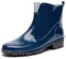 Ladeheid Stivaletti Donna in Gomma PVC Stivaletti Impermeabili da Donna Stivali Corti Eleganti in Gomma per la Pioggia per la Primavera e l'Autunno LA-930 (Blu Scuro 36 EU)