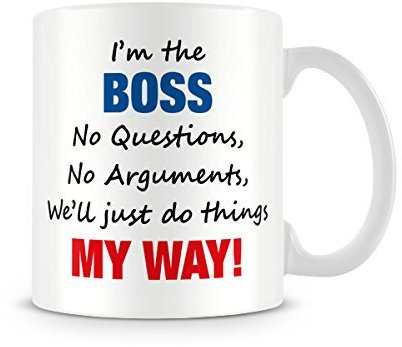 Behind the Glass - I'm The Boss - Printed Funny Mug - Great Gift/Present Idea, Ceramic, 11fl.oz.
