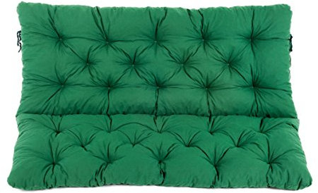 Ambientehome 2er Bank Sitzkissen und Rückenkissen Hanko, grün, ca 120 x 98 x 8 cm, Bankauflage, Polsterauflage