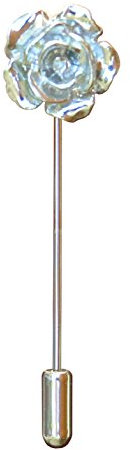 Epingle de Cravate Rose, Fait Main en Etain, Fabrication Française, Made in France