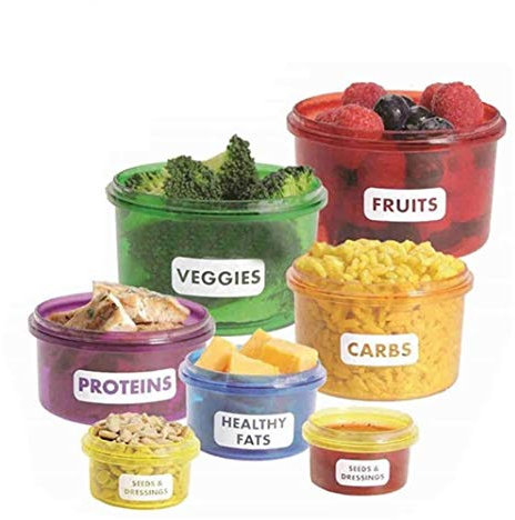 Portion Control Containers Kit 7-Piece Set Efficient Nutrition Healthy Food New