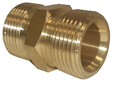 M22 14mm to M22 15mm Adapter, Hose to Hose Coupler for Power Pressure Washer - Connects Two Hoses