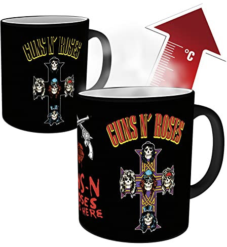 GB eye Guns N Roses Kaffeebecher, Motiv Kreuz, wärmewechselnde Tasse, Keramik, 15 x 10 x 9 cm