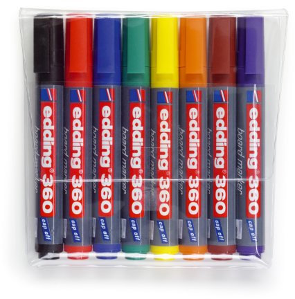 Edding 360/4S - 360 Whiteboard Marker Bullet Tip 1.5-3mm Assrtd PK4