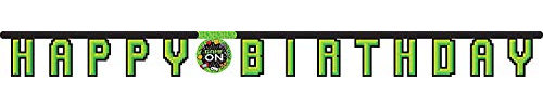 Neu: 1 Buchstabengirlande * Game ON * für Mottoparty und Kindergeburtstag | Gaming Zocken Konsole Pixel Zocker LAN Buchstaben Banner Deko Dekoration Kinder Geburtstag Motto Party Girlande