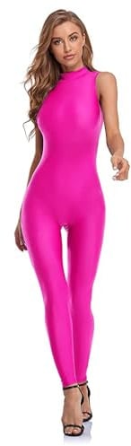 speerise Women Sleeveless Turtleneck One Piece Romper for Yoga Workout Jumpsuit with Tummy Control Bodysuit