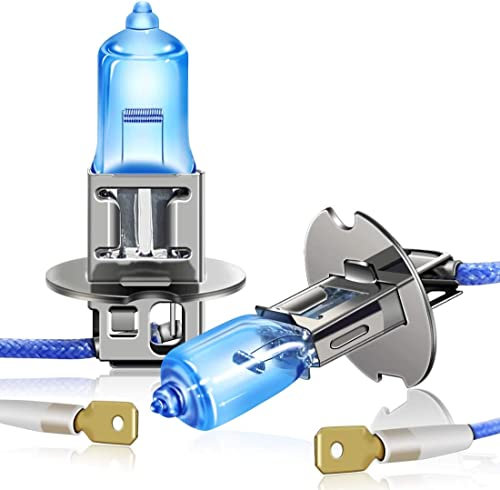 DZG H3 Halogenlampen 12V 55W Scheinwerferlampen 5000K Warmweiß Nebelleuchte DRL Birne, 2 Stücke