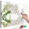murando - Malen nach Zahlen Blumen Orchidee 60x40 cm Malset mit Holzrahmen auf Leinwand für Erwachsene Kinder Gemälde Handgemalt Kit DIY Geschenk Dekoration n-A-1003-d-a