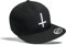 Metal Cap Flexfit Snapback : Petruskreuz - Kappe Herren & Damen Schwarz (Schwarz-Weiss)
