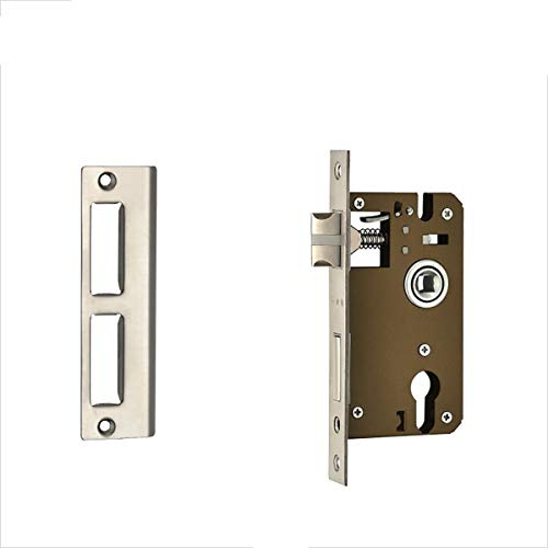 TOOLDO Einsteckschloss für Badezimmertür 160mm, Edelstahl, Tastenfeld, Schloss, Badezimmerschloss, 2076542031, Edelstahl