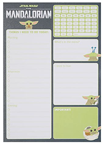 empireposter Star Wars - Mandalorian - Notizblock - Einkaufszettel - Terminplaner - 54 Seiten - 15x21 cm