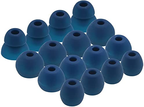 16pcs Blue Ear Tips Ear Buds Ear Gels Replacement for Beat s by dr dre BeatsX Earphones, JNSA Eartips Earbuds Eargels Compatible with Beat s X, SML and Double Flange, Blue