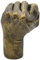 Retro Faust Skulptur Home Collection Schmuck Harz Kunsthandwerk, Geste Schreibtisch Statuen Finger Skulptur Kreatives Zuhause Wohnzimmer Schrank Regal Dekoration-Bronze