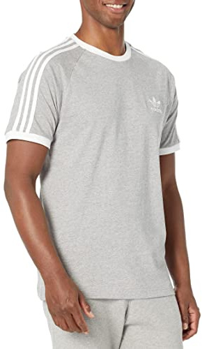 adidas Originals Herren Adicolor Classics 3-Streifen T-Shirt, Mittelgrau meliert, XL