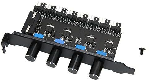 Dpofirs 4Pin PC Chassis Fan Hub, PWM Lüftersteuerung, Computer Tempreture Regulator, Für PC-Computer-Wasserkühlsystem