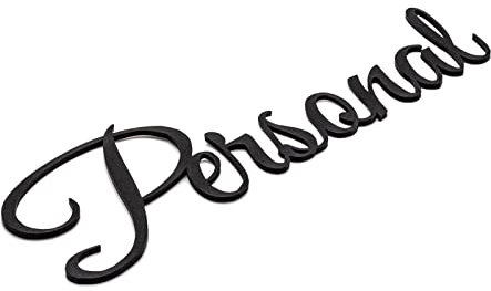 Personal Türschild Schriftzug Firma Name Wandschild Selbstklebend Schwarz