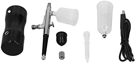 Kabelloses Airbrush-Kit mit Kompressor-Aktion Hand-Airbrush-Pistole USB wiederaufladbar für Modell, Nagel, Tätowierung, Kuchendekoration
