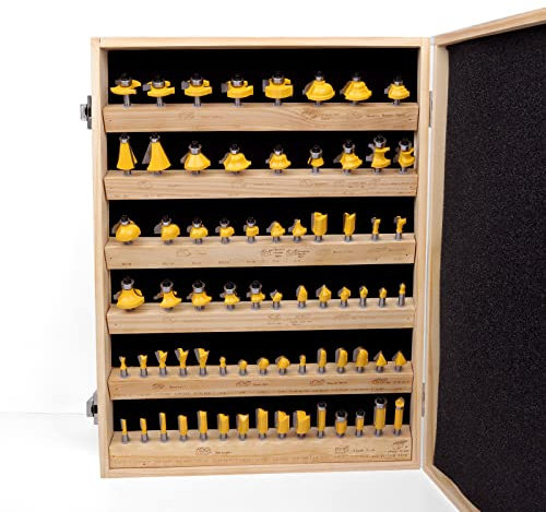 MNA Router Bits Set 1/4 Inch Shank 丨70 Piece Set