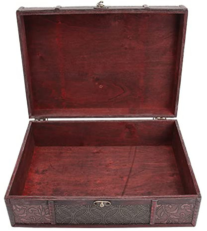 Cabilock Hochzeitsdeko 1Pcboxes Orientalische Uhr mit Muster Vintage Retro Zimmer Deckel Home Große Truhe D Zubehör Zertifikat Schloss Aufbewahrung Schreibtischdekoration Retro Süßigkeiten