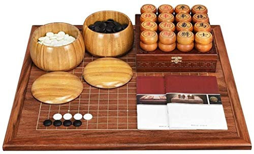 NIVOK Go Chinese Set Erwachsene Anfänger Massivholz doppelseitiges Brett
