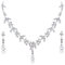 Darryy Brautschmuck-Set, 3 Stück Brautschmuck Set mit Diadem, Zirkonblatt Brautschmuck Set, Brautschmuck Set Silber, Halskette und Ohrringe, Hochzeit Luxus Schmuck, Glitzernde Strasssteine