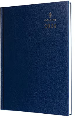 Collins Debden Collins Standard-Terminplaner 2024, A4, Tagesansicht, Business-Planer und Organizer, Januar bis Dezember 2024, täglich, Blau