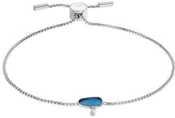 Skagen Damen-Armband, Meeresglas, blaues Glas und Edelstahl, Modell: SKJ1707040