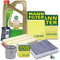 MANN-FILTER Inspektionspaket Filterset 1x Ölfilter, 1x Innenraumfilter (Aktivkohle), 1x Luftfilter, 1x BESTPRICE Ölablassschraube mit Dichtring, 1x Motoröl 0W-20 EDGE LL IV 5l,