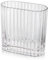 Oairse Vase en verre transparent pour fleurs - 17 cm - Vase rectangulaire côtelé décoratif pour salon moderne - Table à manger - Mariage - Maison - Fête de mariage - Centre de table