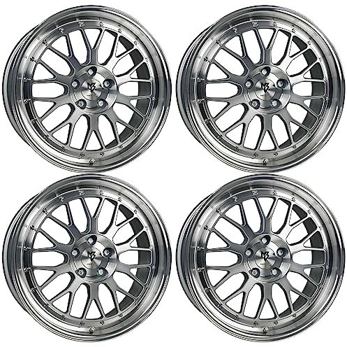 4x MB Design Felgen LV1 8.5Jx19 ET35 5x110 Silber voll poliert kompatibel mit Jeep Cherokee Renegade