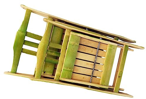 Sosoport Klappstuhl Aus Bambus Zusammenklappbarer Wanderhocker Zusammenklappbarer Schlingenstuhl Kinderständer Holz Im Freien Klappstuhl Aus Holz Outdoor-Stuhl Anlage Holzstuhl Reisen