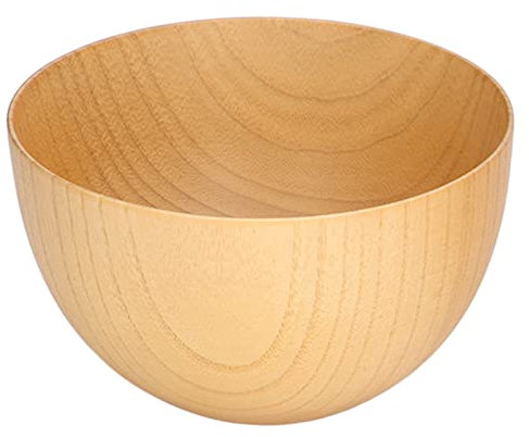 TOPINCN Bol en Bois Ipe Round Coor Rice Bowls Vaisselle de Couleur Claire pour Ight Container pour Surface Uteni Logs Snack Bowls (S)