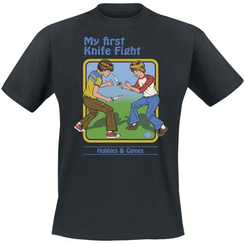 Steven Rhodes My First Knife Fight Männer T-Shirt schwarz
