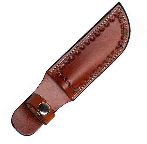 Warreplica Genuine Leather Case Handmade Real Leather Knife Sheaths with Belt Loop Pocket Knife Holder for Belt 4.7 Blade Fits Knife Holster