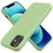 TAXXOE Silicone Case Compatible with iPhone 12 Case/12 pro case Soft Ultra Slim Protective Shockproof Liquid Silicone Phone Case,Anti-Scratch Microfiber Lining, 6.1 Mint Green