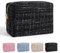 ChicVessel Kleine Kosmetiktasche Make up Tasche für Frauen Reise Kosmetiktasche Tragbare Vielseitige Reißverschluss Schminktasche Kulturtasche (Schwarz)