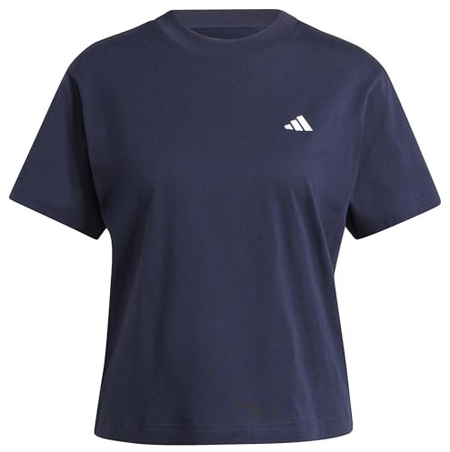 adidas Damen Essentials SMALL Logo T-Shirt, Legend Ink, M
