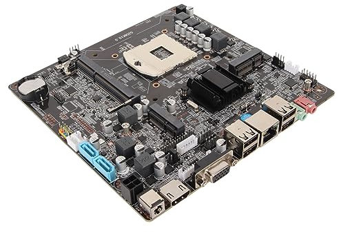Scheda Madre Mini ITX HM65, Scheda Madre LGA 988 DDR3 per 2 3rd per SNB IVB per CPU I3 I5 I7 PGA, Scheda Madre per PC da Gioco CPU con Fattore di Forma ITX per PC All In One