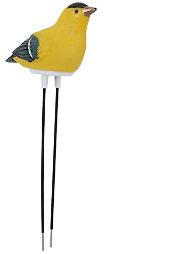 TITA-DONG Bodenfeuchtigkeitssensor, Dekorativer Vogelförmiger Hygrometer-Feuchtigkeitssensor mit Langer Sonde für Zimmerpflanzen, Innen- und Außenbereich, Garten, Rasen, Batterie Inklusive,(Gelb)