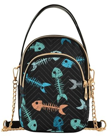 Mnsruu Damen Kette Crossbody Taschen Fishbone Gesteppte Geldbörse Leichte Handy Geldbörsen Schultertasche, mehrfarbig, Einheitsgröße, s341542693p936c996s2236