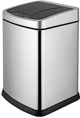 Poubelle Poubelle intelligente capteur automatique poubelle carrée avec poignée seau intérieur poubelle maison cuisine stockage des ordures poubelle Cuisine